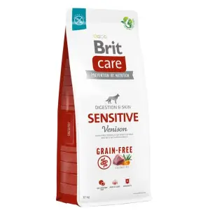 Сухой корм Brit Care Dog Grain-free Sensitive для собак с чувствительным пищеварением, беззерновой с олениной, 12 кг