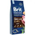 Сухой корм Brit Premium Dog Light для собак с лишним весом, с индейкой, 15 кг