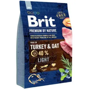 Сухий корм Brit Premium Dog Light для собак із зайвою вагою, з індичкою, 3 кг