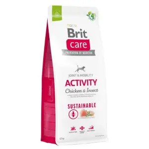 Сухой корм Brit Care Dog Sustainable Activity для собак с повышенной активностью, с курицей и насекомыми, 12 кг