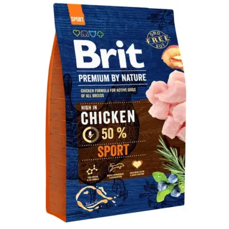 Сухий корм Brit Premium Dog Sport для собак з високими енерговитратами, з куркою, 3 кг