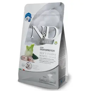Сухий корм Farmina N&D Grain Free White Puppy Mini для цуценят із білою шерстю з сибасом, спіруліною та фенхелем 1.5 кг