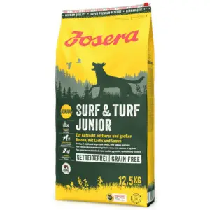 Сухий корм Josera Surf & Turf Junior для цуценят та юніорів з ягням та рисом, 12,5 кг