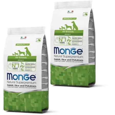 Сухий корм Monge Dog All breeds Adult для дорослих собак всіх порід кролик, рис та картопля 2.5 кг