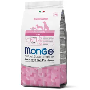 Сухий корм Monge Dog All breeds Adult для дорослих собак всіх порід свинина, рис та картопля 15 кг