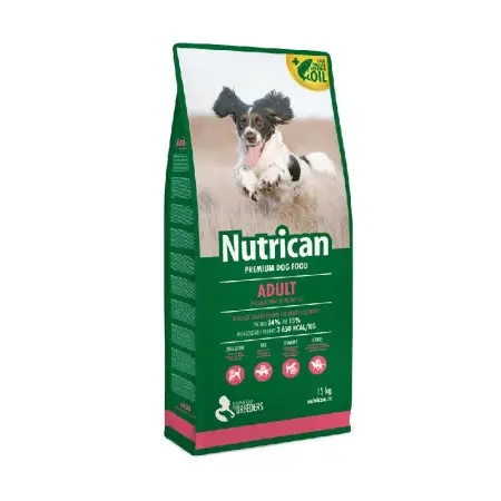 Сухой корм Nutrican Adult для взрослых собак всех пород с курицей 15 кг