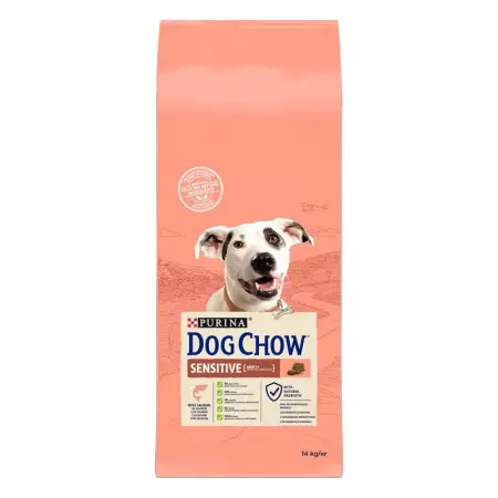 Сухой корм Purina Dog Chow Sensitive для собак с чувствительным пищеварением с лососем 14 кг