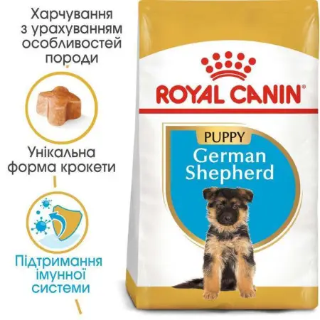 Сухий корм Royal Canin German Shepherd Puppy для цуценят Німецької вівчарки, з м'ясом птиці і рисом, 12 кг