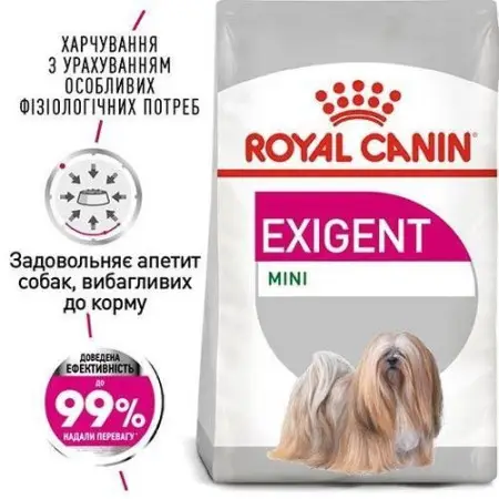 Сухий корм Royal Canin Mini Exigent для собак вибагливих до харчування, з м'ясом птиці, 3 кг