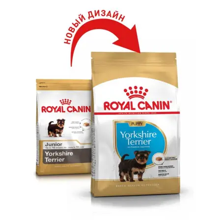 Сухий корм Royal Canin Yorkshire Terrier Puppy для цуценят породи Йоркширський тер'єр, з м'ясом птиці і рисом, 0,5 кг