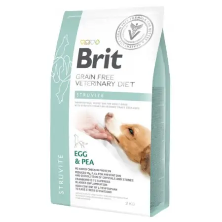 Сухий корм Brit GF VetDiet Dog Struvite для собак, при сечокаменній хворобі, з яйцем, індичкою, горохом и гречкой, 2 кг