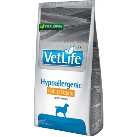 Сухий лікувальний корм для собак Farmina Vet Life Hypoallergenic Fish & Potato при харчовій алергії 2 кг