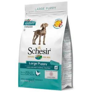 Сухий монопротеїновий корм Schesir Dog Large Puppy для цуценят великих порід з куркою 3 кг