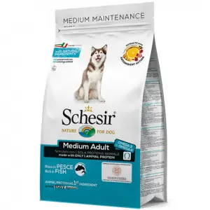 Сухий монопротеїновий корм Schesir Dog Medium Adult Fish для дорослих собак середніх порід із рибою 3 кг
