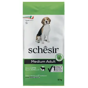 Сухий монопротеїновий корм Schesir Dog Medium Adult Lamb з Ягням для дорослих собак середніх порід , 12 кг