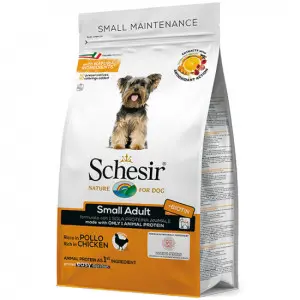 Сухий монопротеїновий корм Schesir Dog Small Adult Chicken для дорослих собак малих порід з куркою 0.8 кг