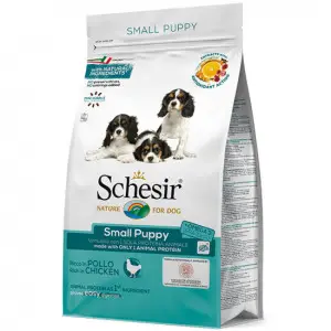 Сухий монопротеїновий корм Schesir Dog Small Puppy для цуценят малих порід із куркою 2 кг