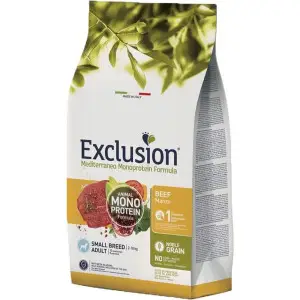 Сухий монопроїновий корм Exclusion Adult Beef Small Breed для дорослих собак малих порід з яловичиною 7 кг