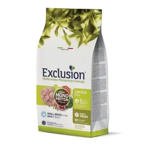 Сухий монопроїновий корм Exclusion Adult Chicken Small Breed для дорослих собак малих порід з куркою 2 кг