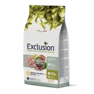 Сухий монопроїновий корм Exclusion Mature Chicken Medium & Large Breed для літніх собак середніх та великих порід з куркою 3 кг