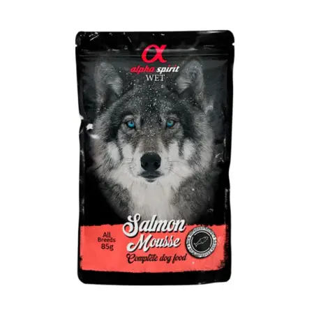 Вологий корм Alpha Spirit Salmon Mousse для собак, мусс з лососем 85 г
