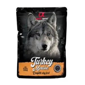 Вологий корм Alpha Spirit Turkey Mousse для собак, мусс з індичкою 300 г