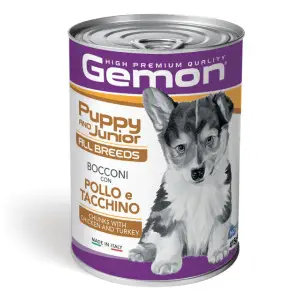 Вологий корм для цуценят Gemon Dog Wet Puppy & Junior з куркою та індичкою 415 г