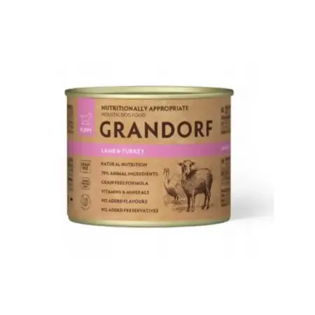 Вологий корм для цуценят Grandorf LAMB & TURKEY WET ягня з індичкою, 200 г