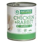 Вологий корм для цуценят всіх порід з курятиною та кролятиною Nature's Protection Puppy chicken & rabbit 400г