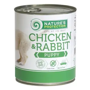 Вологий корм для цуценят всіх порід з курятиною та кролятиною Nature's Protection Puppy chicken & rabbit 400г