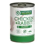Вологий корм для цуценят всіх порід з курятиною та кролятиною Nature's Protection Puppy chicken & rabbit 800г