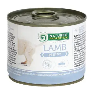 Вологий корм для цуценят всіх порід з ягнятиною Nature's Protection Puppy Lamb 200г