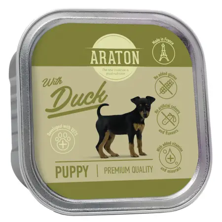 Вологий корм для цуценят з качкою Araton Puppy with Duck, 150 г
