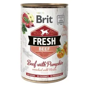 Консервований корм Brit Fresh Beef/Pumpkin для собак, з яловичиною та гарбузом, 400 г