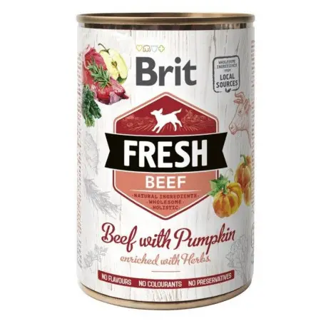Консервований корм Brit Fresh Beef/Pumpkin для собак, з яловичиною та гарбузом, 400 г
