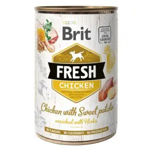 Консервований корм Brit Fresh Chicken/Sweet Potato для собак, з куркою та бататом, 400 г