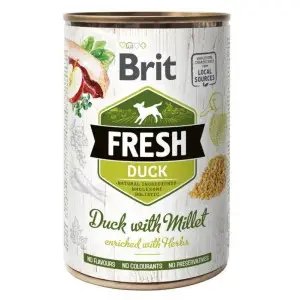 Консервований корм Brit Fresh Duck/Millet для собак, з качкою та пшоном, 400 г