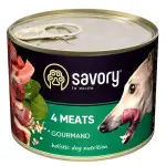 Вологий корм Savory для дорослих собак усіх порід, з чотирма видами м'яса, 200 г