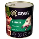 Вологий корм Savory для дорослих собак усіх порід, з чотирма видами м'яса, 800 г
