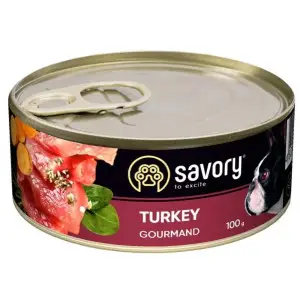 Вологий корм Savory для дорослих собак усіх порід, з індичкою, 100 г