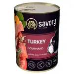 Вологий корм Savory для дорослих собак усіх порід, з індичкою, 400 г