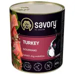 Вологий корм Savory для дорослих собак усіх порід, з індичкою, 800 г