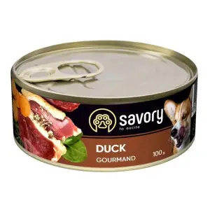 Вологий корм Savory для дорослих собак усіх порід, з качкою, 100 г