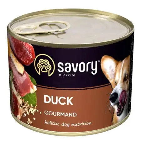 Вологий корм Savory для дорослих собак усіх порід, з качкою, 200 г