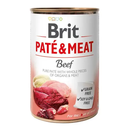 Вологий корм Brit Care Pate & Meat для собак, з яловичиною та індичкою, 400 г
