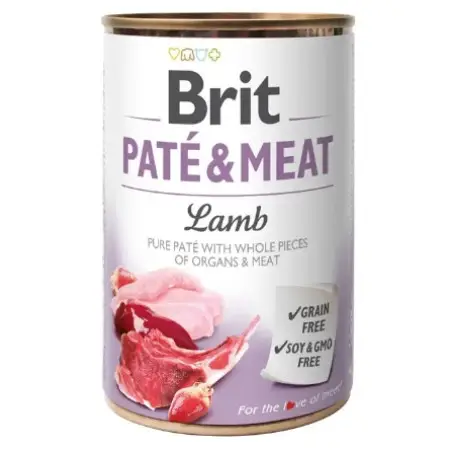 Вологий корм Brit Care Pate & Meat для собак, з ягням, 400 г
