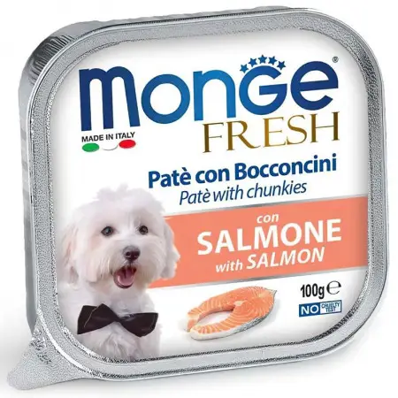 Вологий корм для собак Monge Dog Fresh зі свіжим лососем, 100 г.
