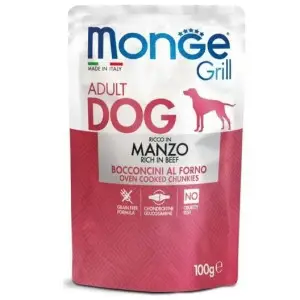 Вологий корм для собак Monge Dog Grill із яловичиною, 100 г