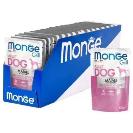 Вологий корм для собак Monge Dog Grill зі свининою, 100 г
