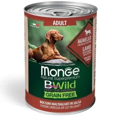 Вологий корм для собак Monge Dog Wet Be Wild Adult ягня, гарбуз та цукіні, 400 г